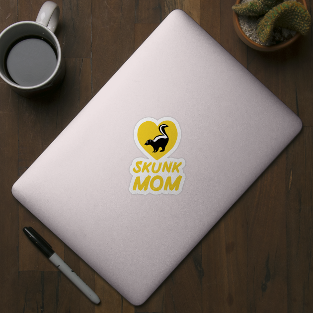 Skunk Mom for Skunk Lovers, Yellow by Mochi Merch